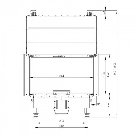 Каминная топка ARCHI 80/52 TRI-VISION (RLD)