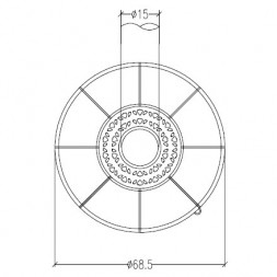 Печь Bella Rosa 11 Viva ECOplus, hellbraun, черная рамка + компл.труб (Hark)