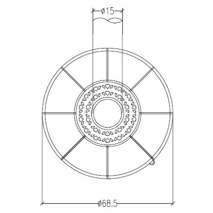 Печь Bella Rosa 11 Viva ECOplus, hellbraun, черная рамка + компл.труб (Hark)