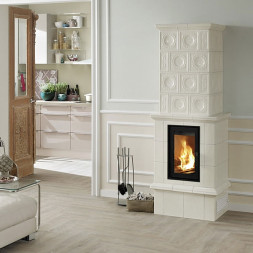 Печь камин  Bella Rosa 13 ECOplus, cashmer, черная рамка + кер.решетка LK (Hark)