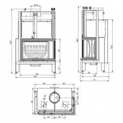 Каминная топка Monoblocco EL 86 LH (Palazzetti)