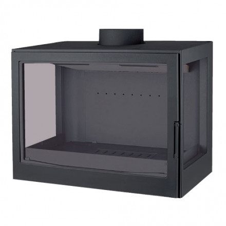 Каминная топка LCI 007 GFLR Flat top, два боковых стекла (Liseo Castiron)