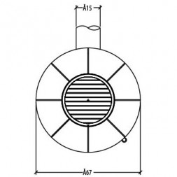 Печь камин Bella Rosa 5 ECOplus, creme-wei, рамка хром (Hark)