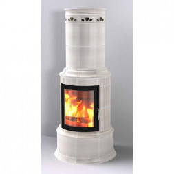 Печь камин Bella Rosa Klassik 2 ECOplus, creme-wei, черная рамка (Hark)