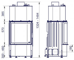 Каминная топка 600/57 K WW ECOplus, черная (Hark)