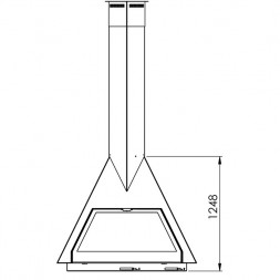 Печь-камин Foxi, пристенный, подвесной, черный (Traforart)