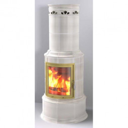 Печь камин Bella Rosa Klassik 2 ECOplus, creme-wei, рамка золото (Hark)