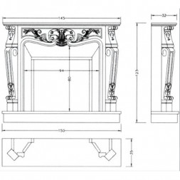 Портал Donatello, Blanco Statuario, Univers II (Crumar)