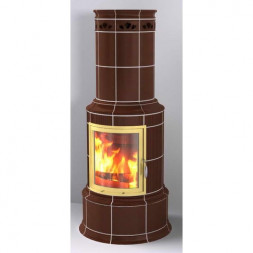 Печь камин Bella Rosa Klassik 2 ECOplus, hellbraun, рамка золото + компл. труб (Hark)