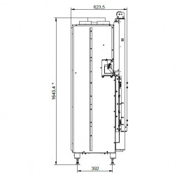 Каминная топка ECOMONOBLOCCO WT 16:9F V12 (Palazzetti)