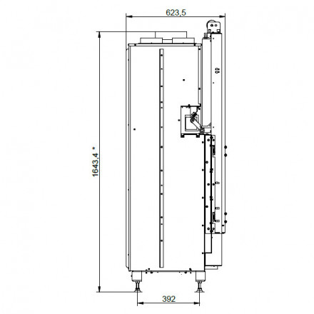 Каминная топка ECOMONOBLOCCO WT 16:9F V12 (Palazzetti)