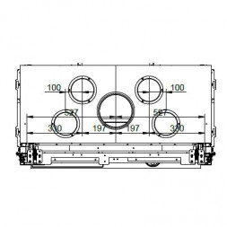 Каминная топка ECOMONOBLOCCO WT 16:9F V12 (Palazzetti)