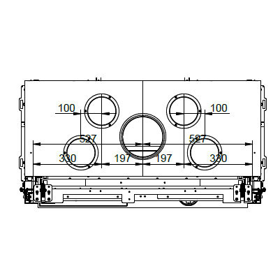 Каминная топка ECOMONOBLOCCO WT 16:9F V12 (Palazzetti)