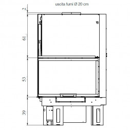 Каминная топка IC TEKNO 2 DX V (EdilKamin)