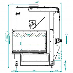 Каминная топка ECOMONOBLOCCO WT 60 3D V16 (Palazzetti)