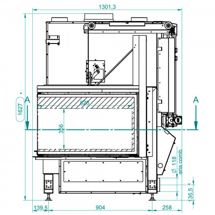Каминная топка ECOMONOBLOCCO WT 60 3D V16 (Palazzetti)