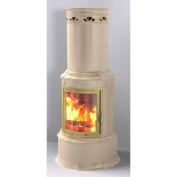 Печь камин Bella Rosa Klassik 2 ECOplus, cashmere, рамка золото + обводка золото (Hark)