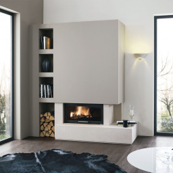 Камин облицовка Dundee dx, Bianco Mediterraneo, под Monoblocco 16:9 front (Palazzetti)