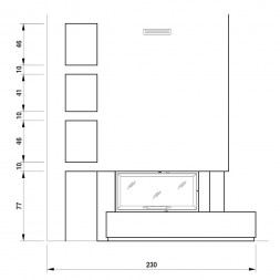 Камин облицовка Dundee dx, Bianco Mediterraneo, под Monoblocco 16:9 front (Palazzetti)