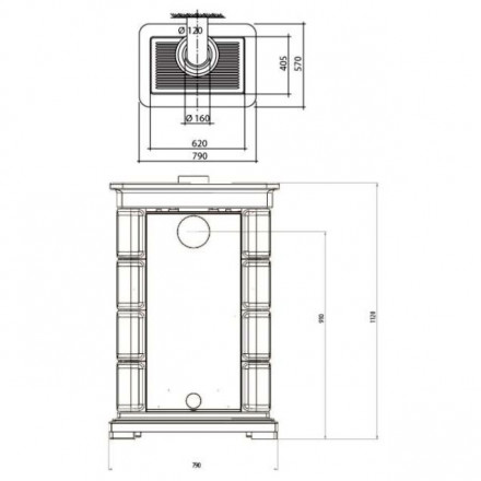 Печь камин  MARLENE MAXI, L5 (Sergio Leoni)