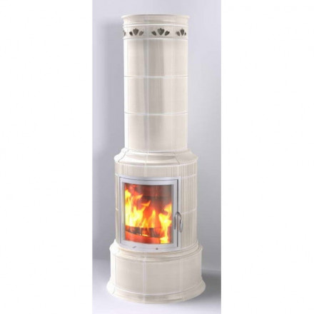 Печь камин Bella Rosa Klassik 3 ECOplus, java, рамка хром, верх. подкл. (Hark)