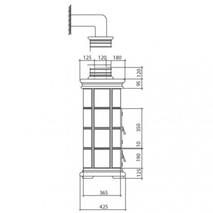 Печь камин  MARLENE MINI, L1 (Sergio Leoni)