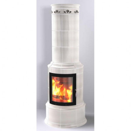 Печь камин Bella Rosa Klassik 3 ECOplus, creme-wei 118, черная рамка (Hark)