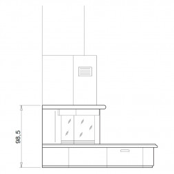 Камин облицовка Filadelfia dx, под Mbl 64 exagone (Palazzetti)