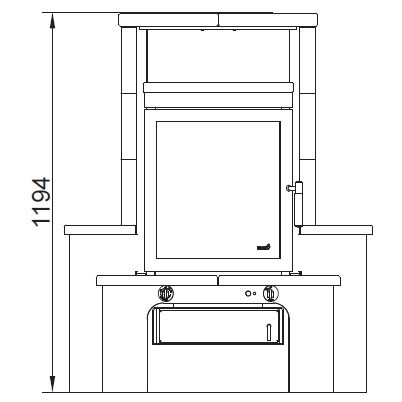 Печь Avenso EP K, jola-braun/stone 245 (Hark)