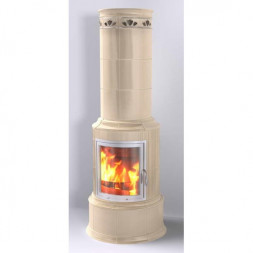 Печь камин Bella Rosa Klassik 3 ECOplus, cashmere 118, рамка хром + обводка (Hark)