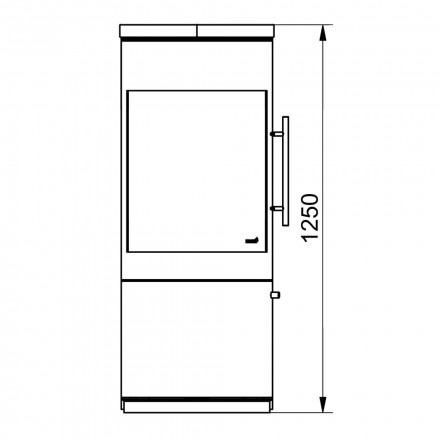 Печь HARK 110 ECOplus, creme-weib 118, черная рамка (Hark)