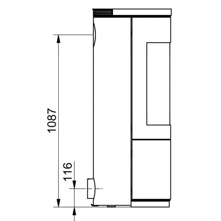 Печь HARK 110 ECOplus, creme-weib 118, черная рамка (Hark)