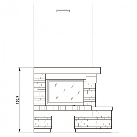 Камин облицовка Courmayeur corner, под MBL 78 front (Palazzetti)