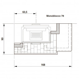 Камин облицовка Courmayeur corner, под MBL 78 front (Palazzetti)