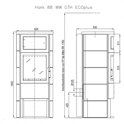 Печь камин 88 H WW GT ECOplus (Hark)