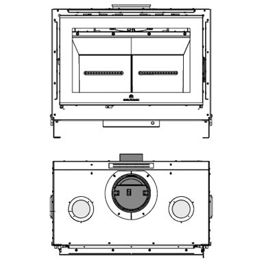 Каминная топка SCREEN EVO 80/2 (EdilKamin)