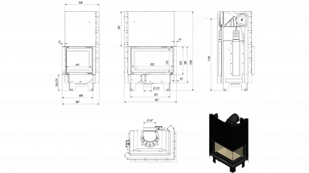 Каминная топка MBM/P/BS/G (Kratki)