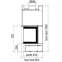 Каминная топка XP00803V BG1 (Axis)