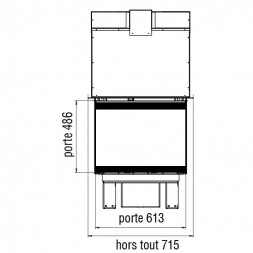 Каминная топка XP00803V BN1 (Axis)