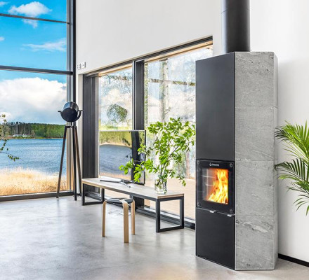 Печь-камин Calor Hexa B (NunnaUuni)