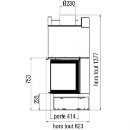 Каминная топка XP01003V BN1 (Axis)