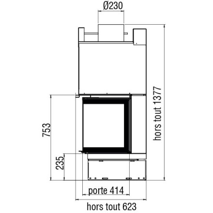 Каминная топка XP01003V BN1 (Axis)