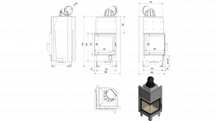 Каминная топка  MBN/L/BS/SG (Kratki)