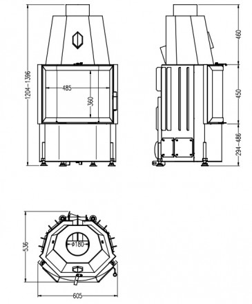 Каминная топка 600/45 K ECOplus T4 (Hark)