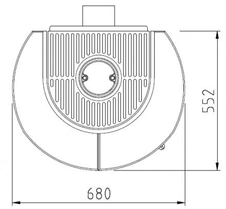Печь 17 NH GT ECOplus, deco-cotto/sahara 239, черная рамка (Hark)