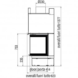 Каминная топка XP01203V BN1 (Axis)