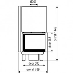 Каминная топка XP0080 LD BG1 (Axis)