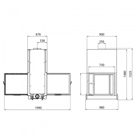 Каминная топка DF 750W (Stav)