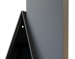 Печь-камин Breda, фронтальный, верт.труба слева, чёрный (Traforart)