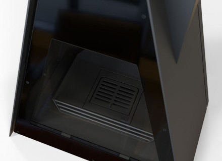 Печь-камин Breda, фронтальный, верт.труба справа, чёрный (Traforart)